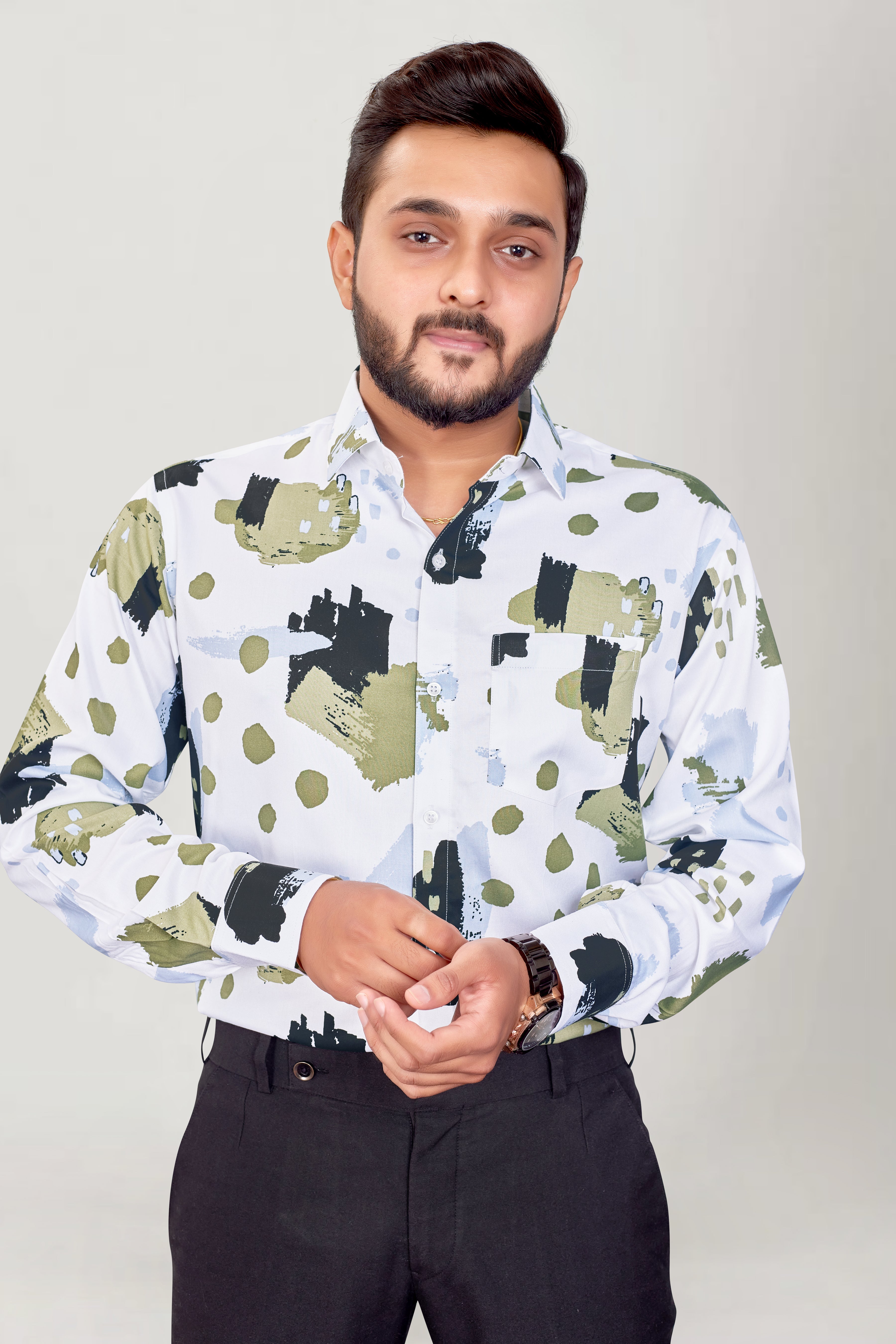 Men Printed Premium Cotton Shirt