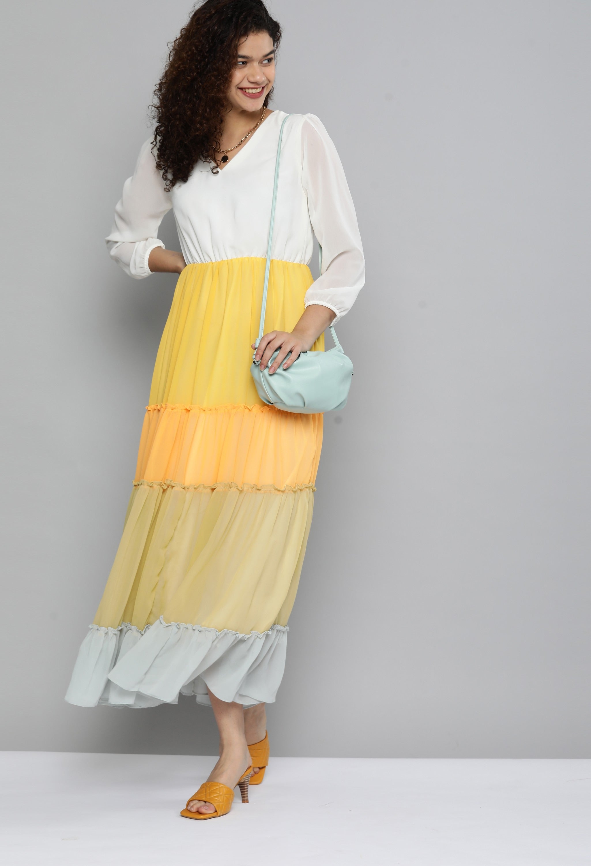 Multi Layered Maxi Dress For Women